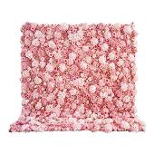 Blush Mixed Floral Wall - Curtain Style - Easy Install! Select Size