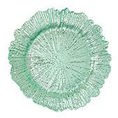 Plastic Reef Charger Plate 13" - Aqua - 24 Pieces