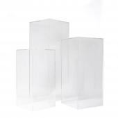 Clear Square Acrylic Columns - 3pc Set!