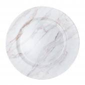 Marble Look Plastic Charger Plate 13" - 24 Pack