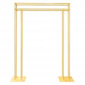 Metal Rectangular Frame Wedding Arch 8ft - Gold