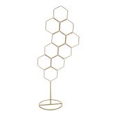 Metal Honeycomb Floor Display Stand 72" - Gold