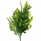 Artificial Faux Boxwood With Fern 14"