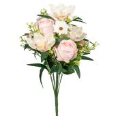 Artificial Rose And Orchid Bouquet - Pink