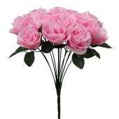 Artificial Rose Bouquet 12" - Pink