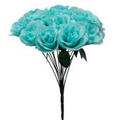 Artificial Rose Bouquet 12" - Turquoise