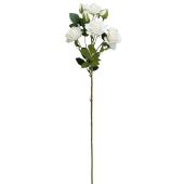 Artificial 7 Head Rose Branch 29" - White