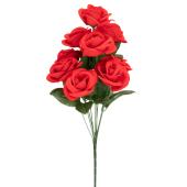 Artificial Rose Flower Bouquet 20" - Red