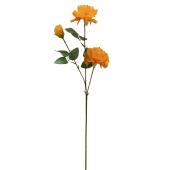 Artificial 3 Head Peony Stem 25" - Yellow