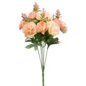 10 Head Carnation Bush With Berries 13" - Blush