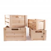 Wooden Crates 4pc/set - Natural