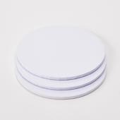 Foil Covered Cake Drum 12" 5pc/pack - White