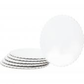 Foil Covered Cake Board 8" 6pc/pack - White