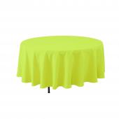 Economy Round Polyester Table Cover 90" - Lime Green