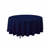 Economy Round Polyester Table Cover 108" - Navy