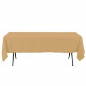 Economy Rectangle Polyester Table Cover 60" x 102" - Champagne