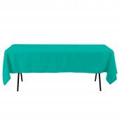 Economy Rectangle Polyester Table Cover 60" x 102" - Turquoise