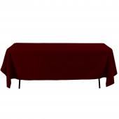 Economy Rectangle Polyester Table Cover 60" x 126" - Burgundy