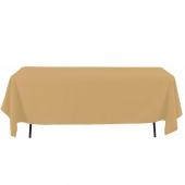 Economy Rectangle Polyester Table Cover 60" x 126" - Champagne