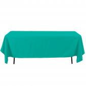 Economy Rectangle Polyester Table Cover 60" x 126" - Turquoise