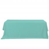 Economy Rectangle Polyester Table Cover 90" x 132" - Aqua