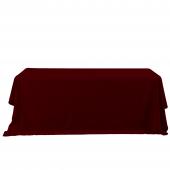 Economy Rectangle Polyester Table Cover 90" x 132" - Burgundy