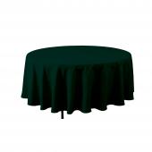 Economy Round Polyester Table Cover 132" - Forest Green
