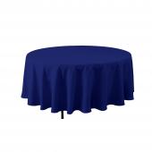 Economy Round Polyester Table Cover 132" - Royal Blue