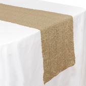 Economy Sequin Table Runner 12" x 108" - 6 pieces - Champagne