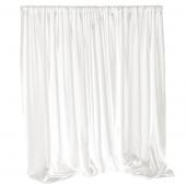 Economy Extra Wide Polyester Backdrop Drape Panel - 10ft Tall x 20ft Wide - White