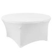 Spandex Round Table Cover 60" - White