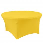 Spandex Round Table Cover 60"- Yellow