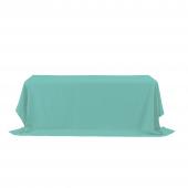 Rectangle Polyester Table Cover 90" x 156"  - Aqua
