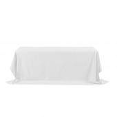 Rectangle Polyester Table Cover 90" x 156" - White