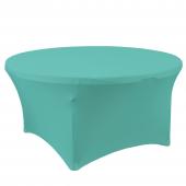 Spandex Round Table Cover 72" - Aqua