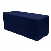 Fitted Polyester Rectangular Table Cover 8ft - Navy