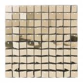 Decostar™ Shimmer Wall Panels w/ Black Backing & Square Sequins - 24 Tiles - Metallic Champagne