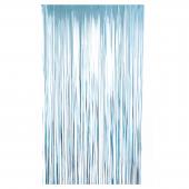 Matte Foil Fringe Curtain 96" - Blue