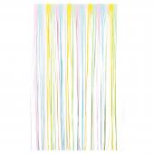 Fringe Party Curtain 96" - Pastel Rainbow
