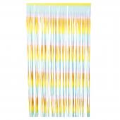 Fringe Party Curtain 96" - Ombre Rainbow