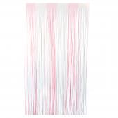 Fringe Party Curtain 96" - Pink And White
