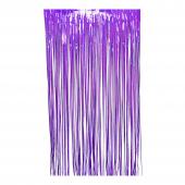 Sparkle Metallic Foil Fringe Curtain 96" - Purple