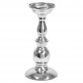 Metal Candle Holder 8¾" -  Silver