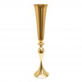 Metal Trumpet Floral Vase 29½" - Gold