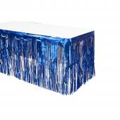 Metallic Foil Table Skirt 14ft - Royal Blue