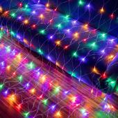LED Net Lights - 240LED Lights 9.8' x 6.6' - Multicolor