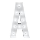 4ft Metal Light Up Marquee Letters “A” - White