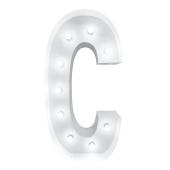 4ft Metal Light Up Marquee Letters “C” - White