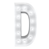 4ft Metal Light Up Marquee Letters “D” - White