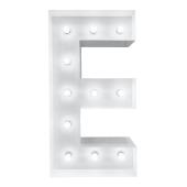 4ft Metal Light Up Marquee Letters “E” - White